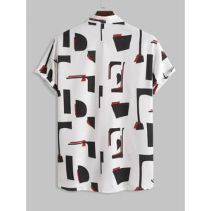 Causal Printed Blended Lycra Shirt for Men