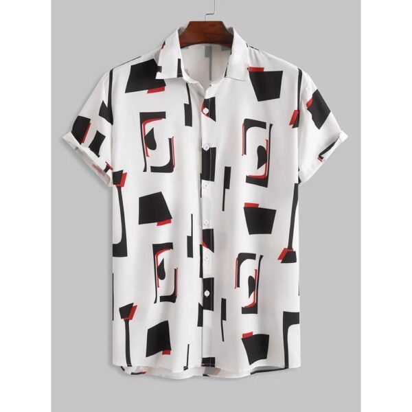 Causal Printed Blended Lycra Shirt for Men