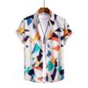 Causal Printed Blended Lycra Shirt for Men