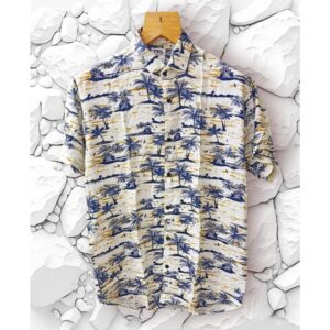 Lycra Printed Half Sleeves Regular Fit Mens Casual Shirt