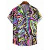 Causal Printed Blended Lycra Shirt for Men