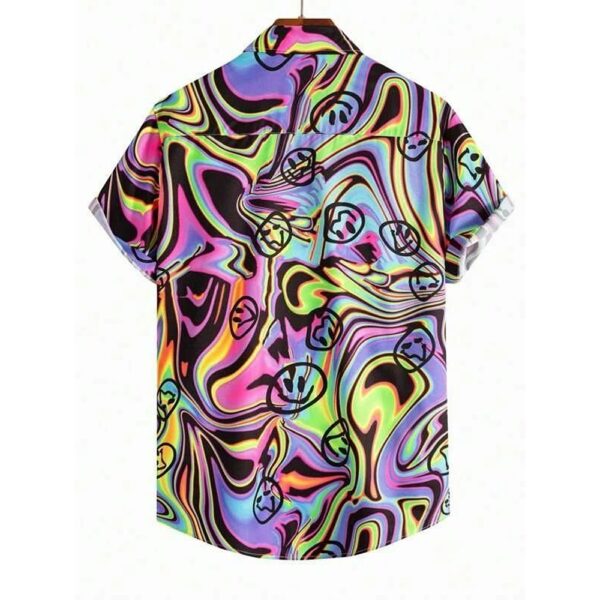 Causal Printed Blended Lycra Shirt for Men