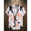 Causal Printed Blended Lycra Shirt for Men