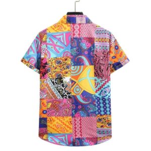 Causal Printed Blended Lycra Shirt for Men