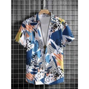 Ultimate Stylish Casual Printed Blended Lycra Shirt for Men