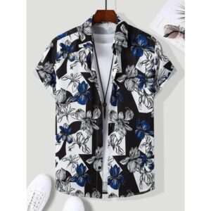 Exquisite Stylish Printed Blended Lycra Shirt for Men