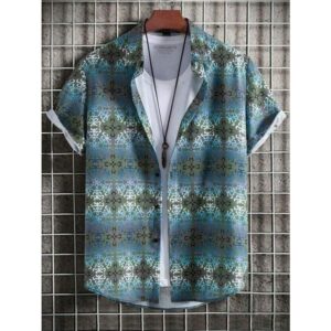 Exquisite Stylish Printed Blended Lycra Shirt for Men