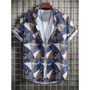 Exquisite Stylish Printed Blended Lycra Shirt for Men