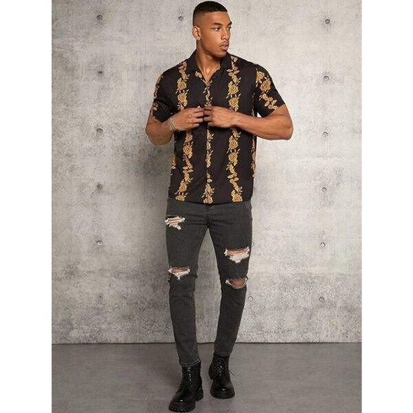 Exclusive Stylish Printed Blended Lycra Shirt for Men