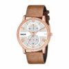 Leather Watch for Men - Golden Brown