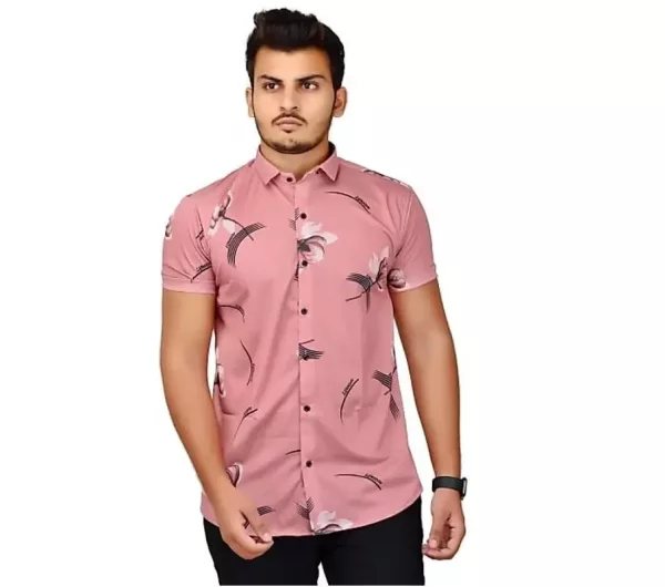  Lycra Printed Men's Shirt