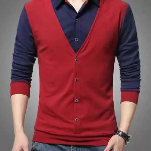 Cotton Blend Color Block Full Sleeves